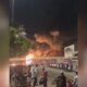 Incêndio destrói loja de materiais de construção no Monte das Oliveiras