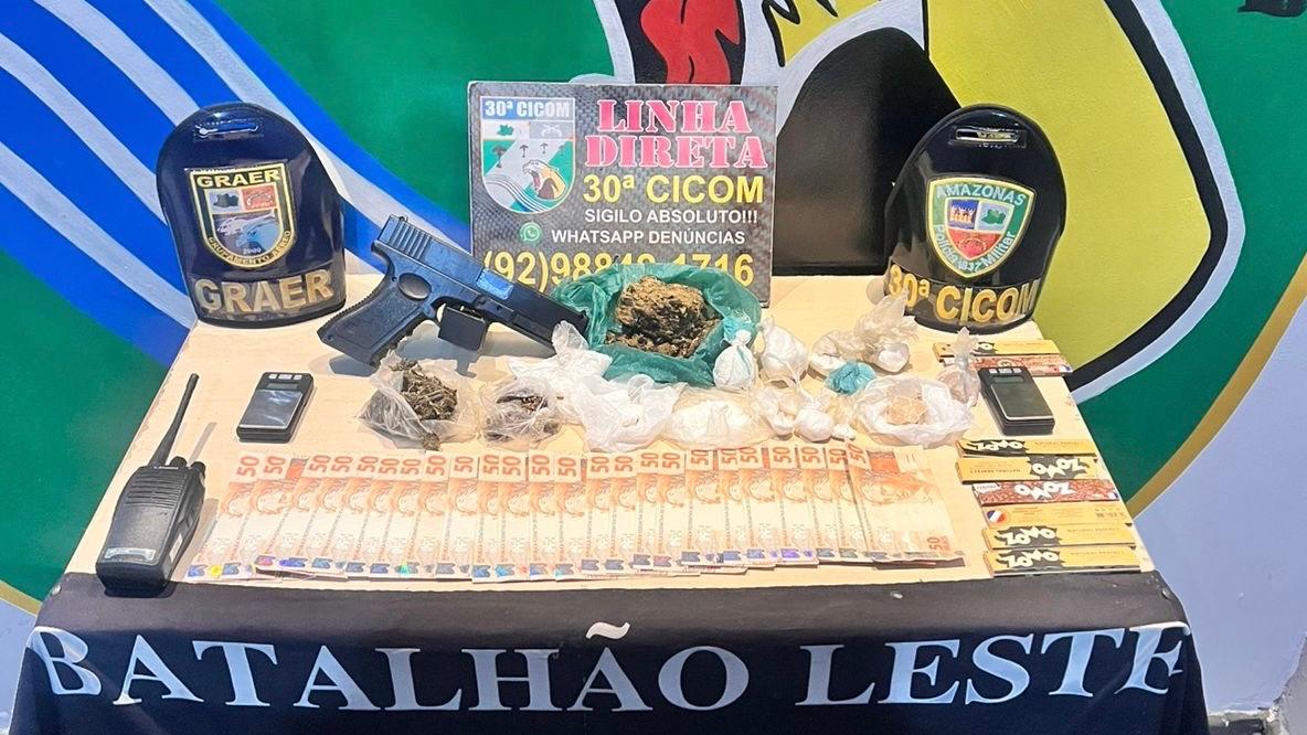 Jovem de 22 anos é preso com drogas no Jorge Teixeira, em Manaus