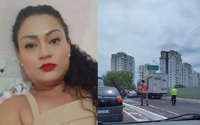 Mulher morre após acidente entre moto e caminhão no São Jorge