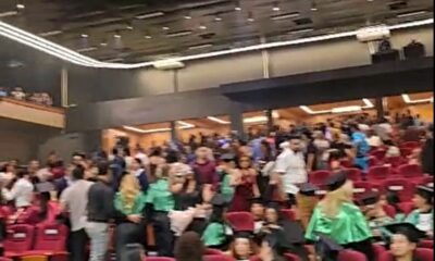 Problema em climatização provoca evacuação de auditório durante formatura na Nilton Lins