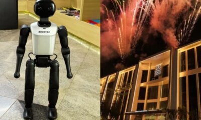 Robô humanoide interage com visitantes no Manaus Plaza Shopping