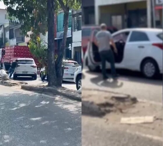 Policial atira contra carro de motorista de aplicativo em Manaus