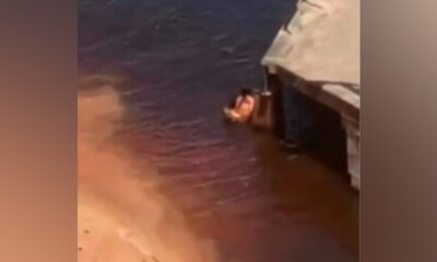 Casal é flagrado em ato sexual no Rio Negro, em Manaus