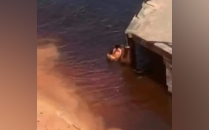 Casal é flagrado em ato sexual no Rio Negro, em Manaus