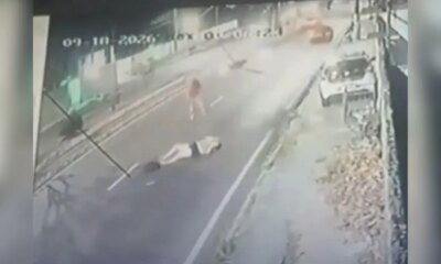 Casal fica ferido após moto ser atingida por carro em Manaus