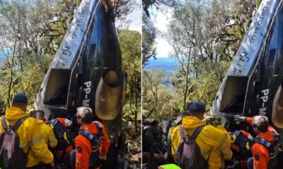 Corpos de vítimas de queda de helicóptero em SC são liberados