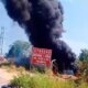 Incêndio atinge área de mata no Distrito Industrial 2, em Manaus