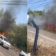 Incêndio atinge área de vegetação no Distrito Industrial