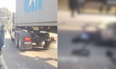 Motociclista morre esmagado por carreta no Distrito Industrial