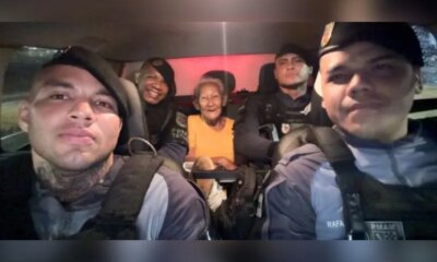 PM resgata idosa desorientada durante chuva em Manaus