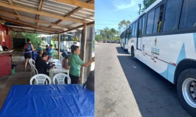 Rodoviários fazem paralisação e afetam ônibus do transporte público de Manaus