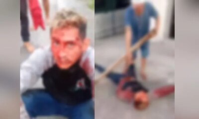 Assaltante esfaqueia vítima e moradores quebram seus braços em Manaus