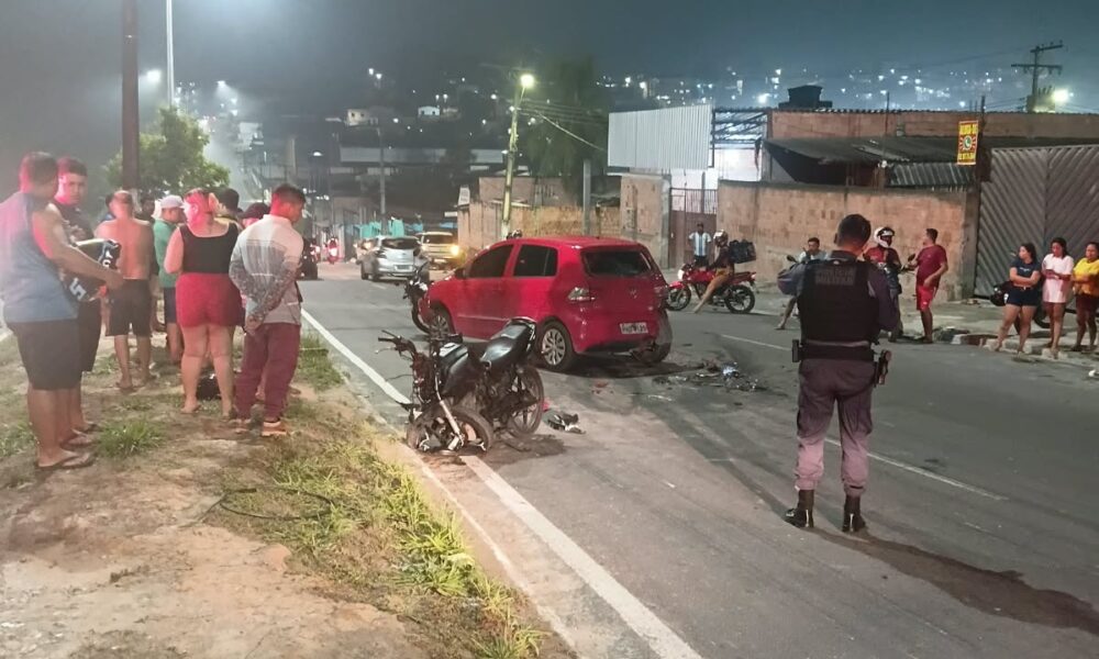 Noite de tr4gédia em Manaus: sequência de colisões na Avenida Margarita termina com motociclista m0rto; veja imagens
