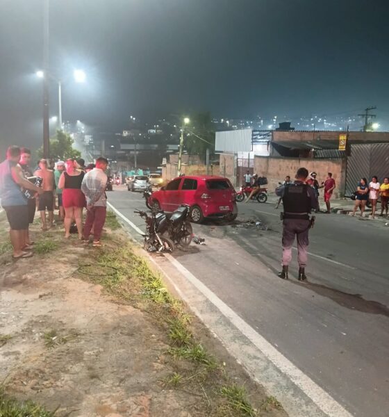 Noite de tr4gédia em Manaus: sequência de colisões na Avenida Margarita termina com motociclista m0rto; veja imagens