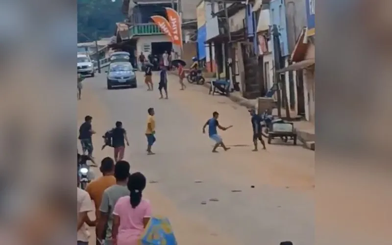 Briga com pauladas deixa homem ferido e é filmada em Pauini