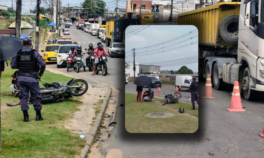 Urgente: motociclista tem perna decep4da por carreta e m0rre no Distrito Industrial; cenas fortíssimas