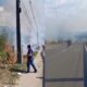 Incêndio espalha fumaça e reduz visibilidade na avenida das Torres