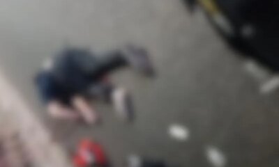 Motociclista fica desacordado após acidente no Alvorada