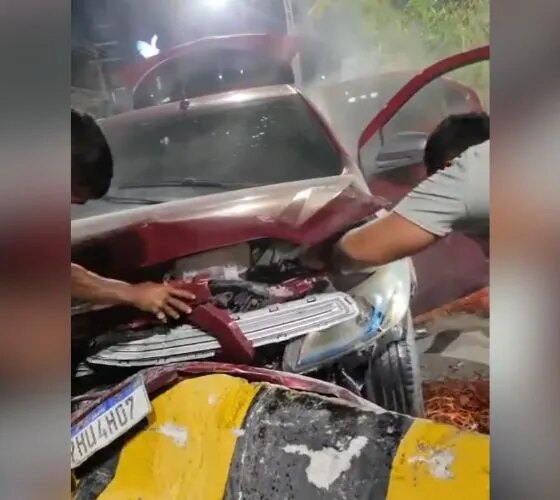 Motorista fica ferido após bater em acidente na Av. Coronel Teixeira
